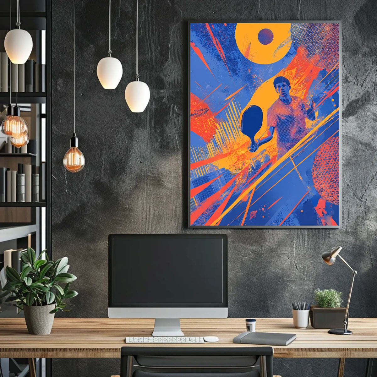 Dynamic Table Tennis Art Poster