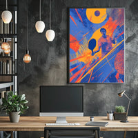 Dynamic Table Tennis Art Poster