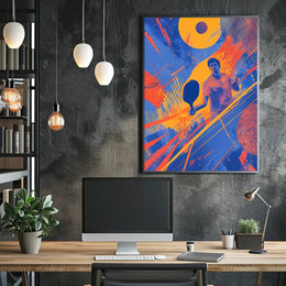 Dynamic Table Tennis Art Poster