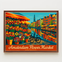 Amsterdam Flower Market Impressionism Wanderlust Poster