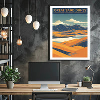 Great Sand Dunes National Park Scenic Poster Print