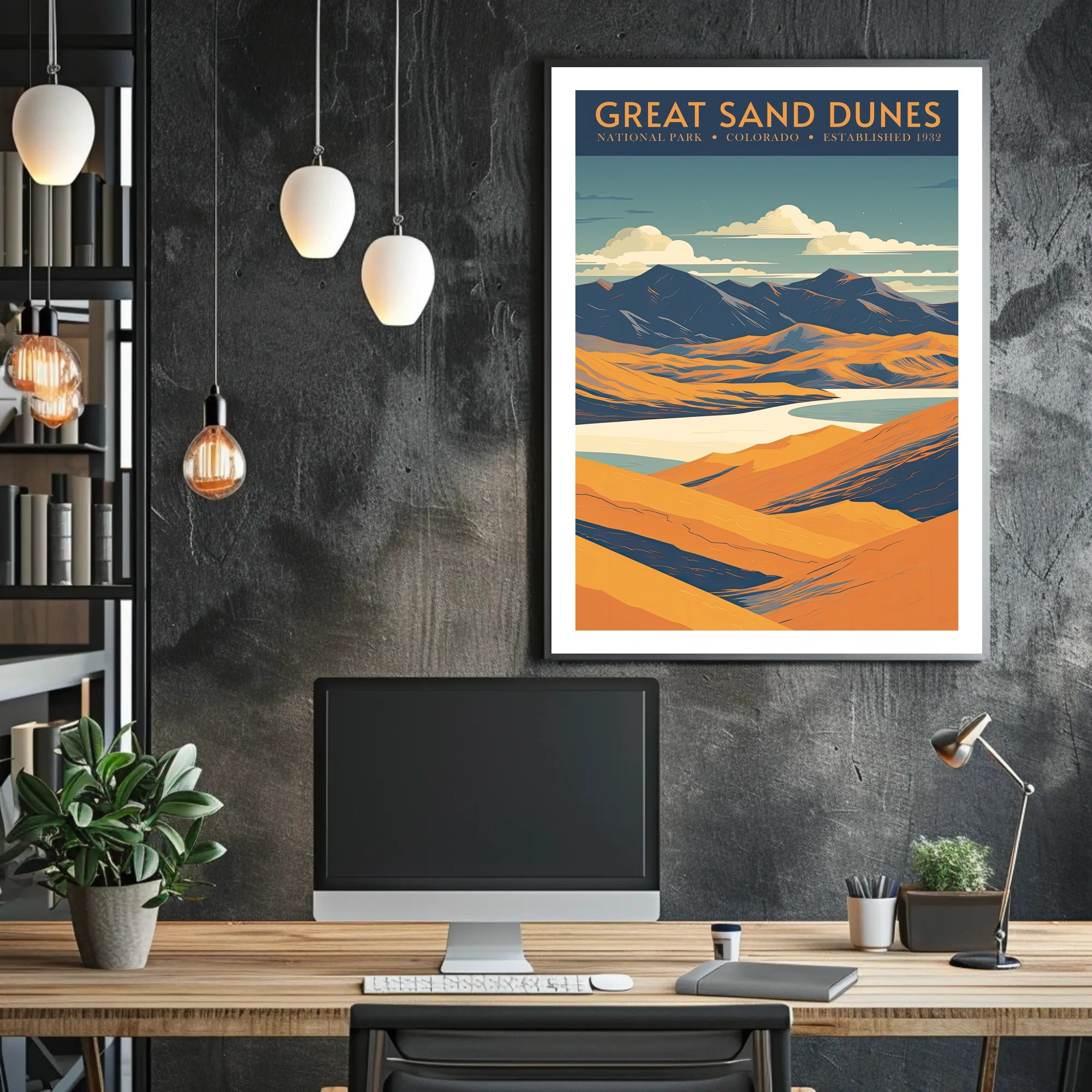 Great Sand Dunes National Park Scenic Poster Print