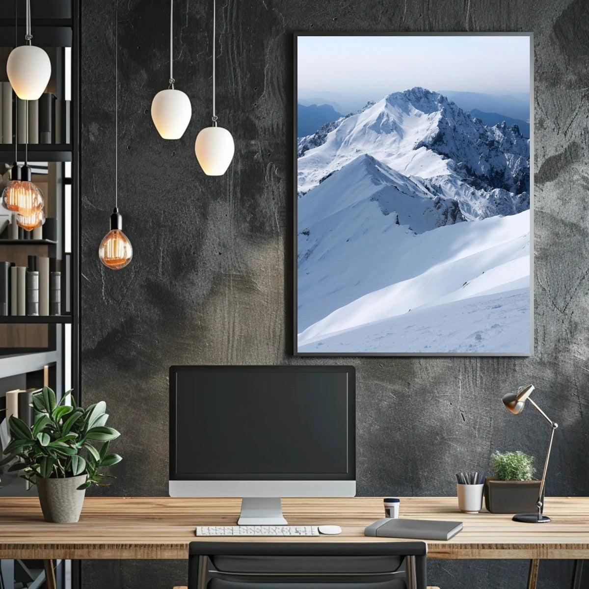 Majestic Snowy Peaks National Park Poster