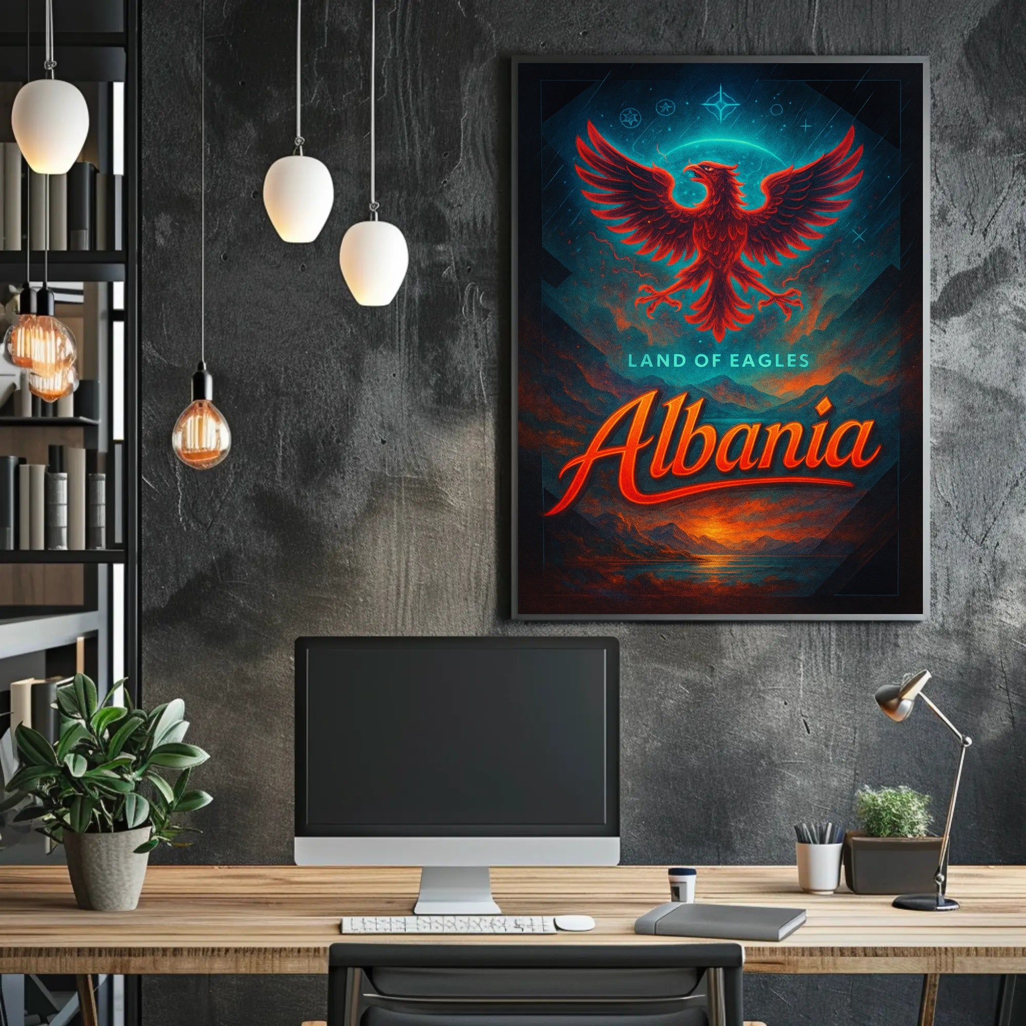 Albania Travel Poster Vintage Land Of Eagles Print