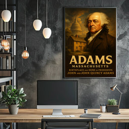 John And John Quincy Adams Poster