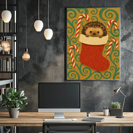Holiday Hedgehog Surprise Poster