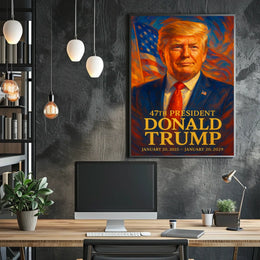 Donald Trump 47th President Patriotic Political or Propaganda Poster