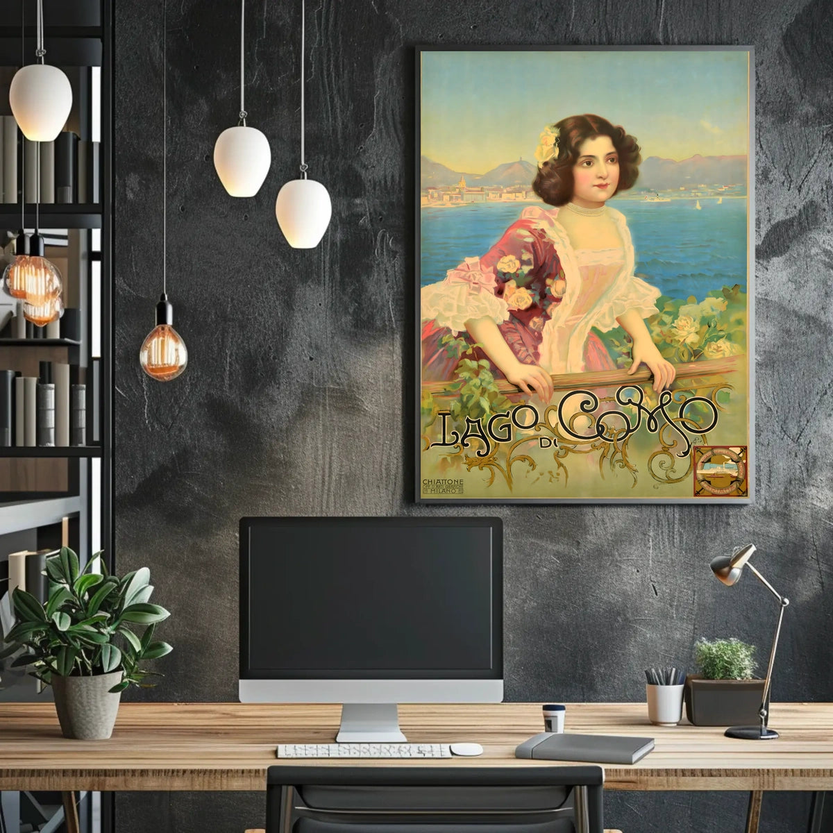 Lago Di Como Vintage Elegance Vintage Poster