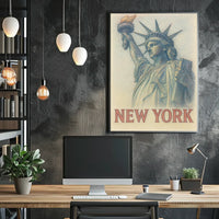 New York Cross Hatch Poster Museum Print for Urban Style