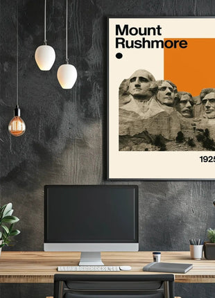 Mount Rushmore Landmark Art Print: Historical or Presidential Poster