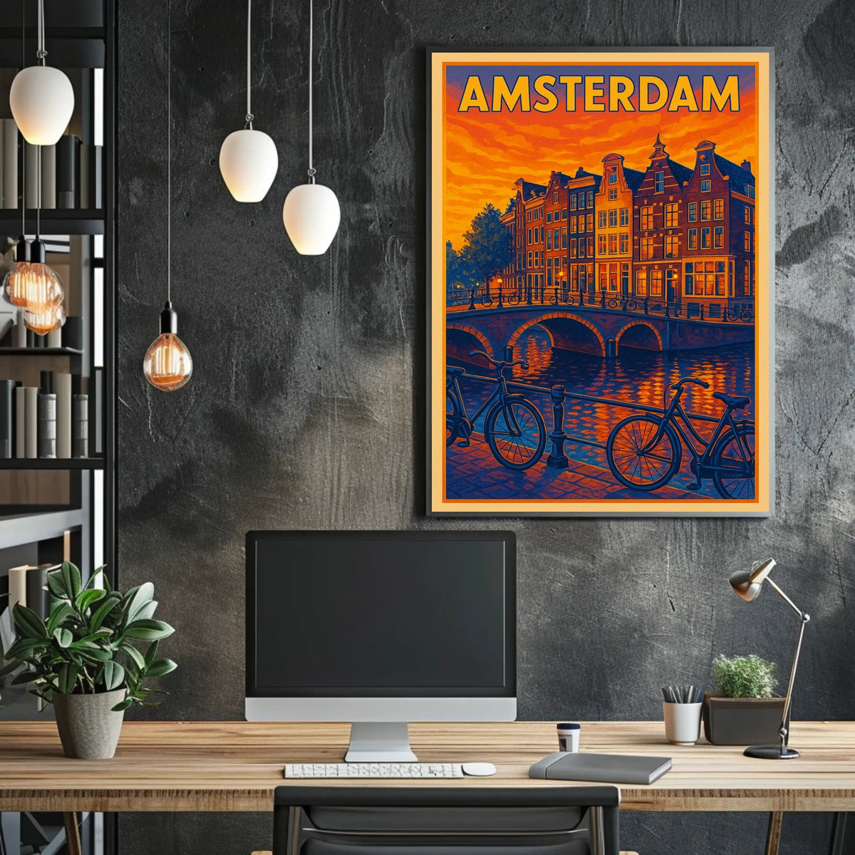 Amsterdam Evening Glow Poster