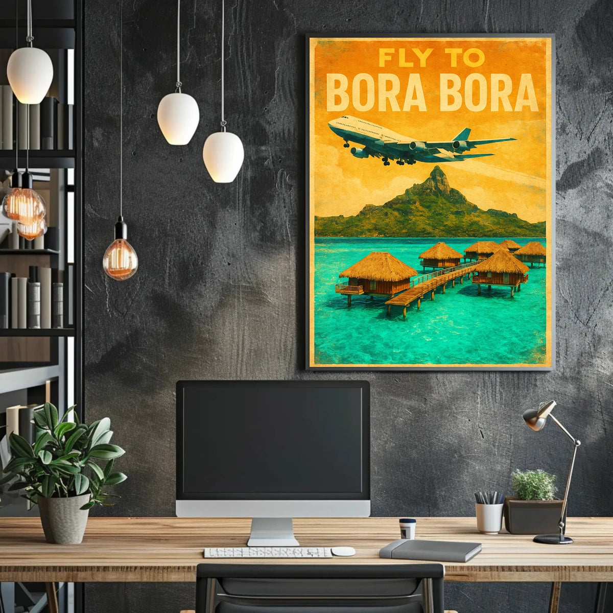 Fly To Bora Bora Poster