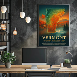 Vermont Nature's Canvas of Seasons Poster