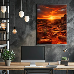 Desert Sunset Serenity Poster