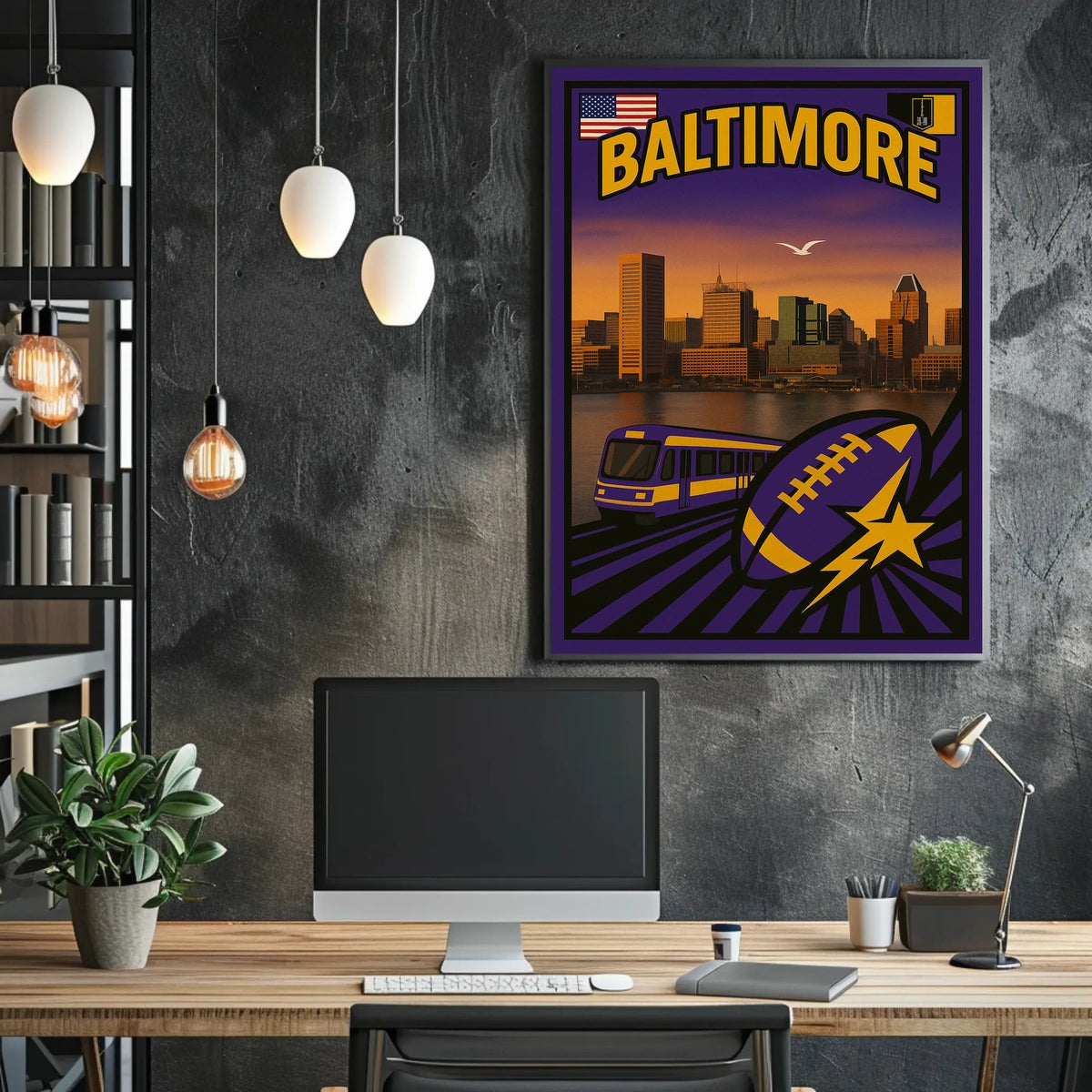 Baltimore Cityscape Poster