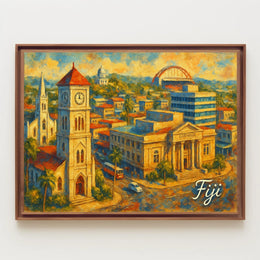 Scenic Fiji Cityscape Poster