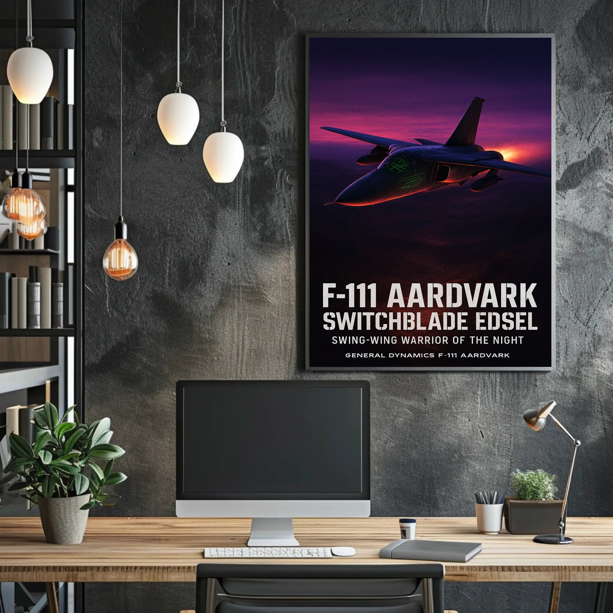 F-111 Aardvark Swing-Wing Warrior Poster PosterGoat