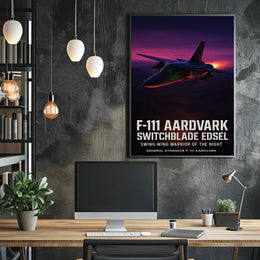 F-111 Aardvark Swing-Wing Warrior Poster PosterGoat