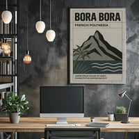 Bora Bora Modern Minimalist Travel Poster