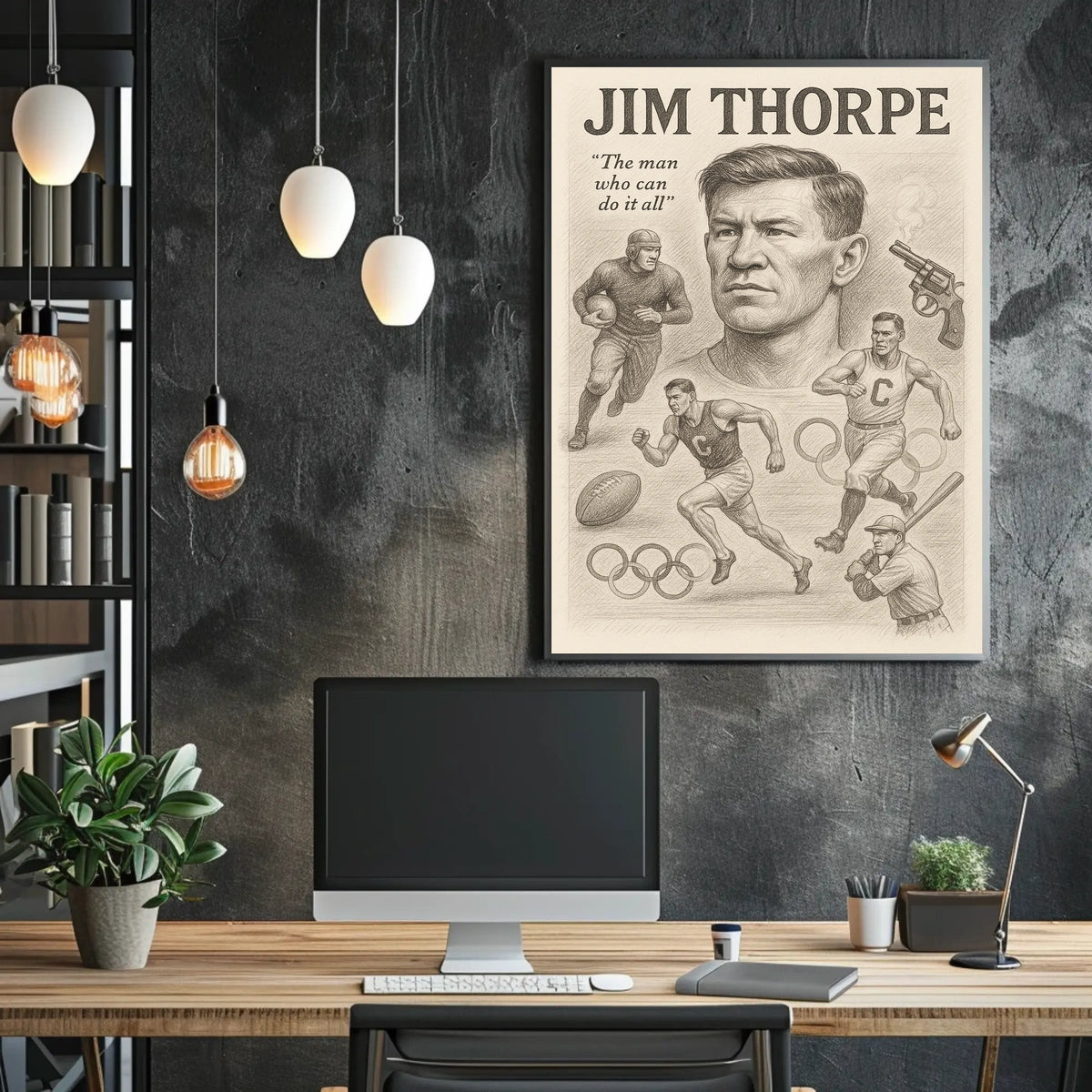 Jim Thorpe Legendary Sports Icon Jim Thorpe Poster