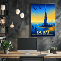 Dubai Where Tradition Meets Innovation Poster PosterGoat