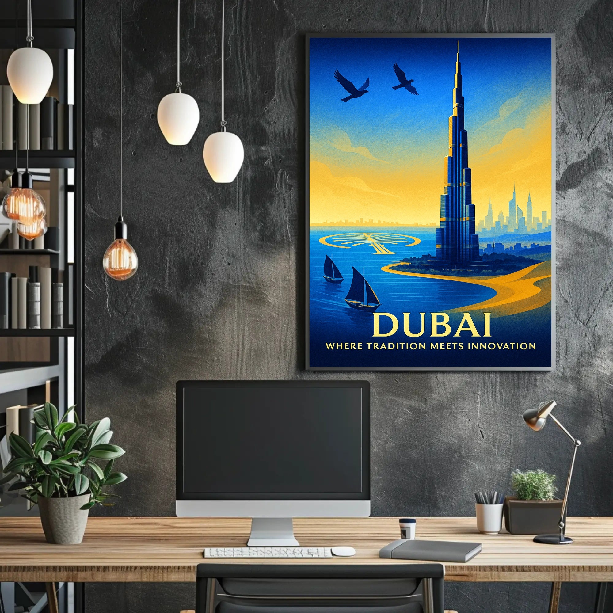 Dubai Where Tradition Meets Innovation Poster PosterGoat