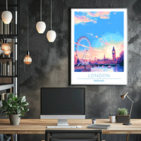 London Skyline at Sunset Poster