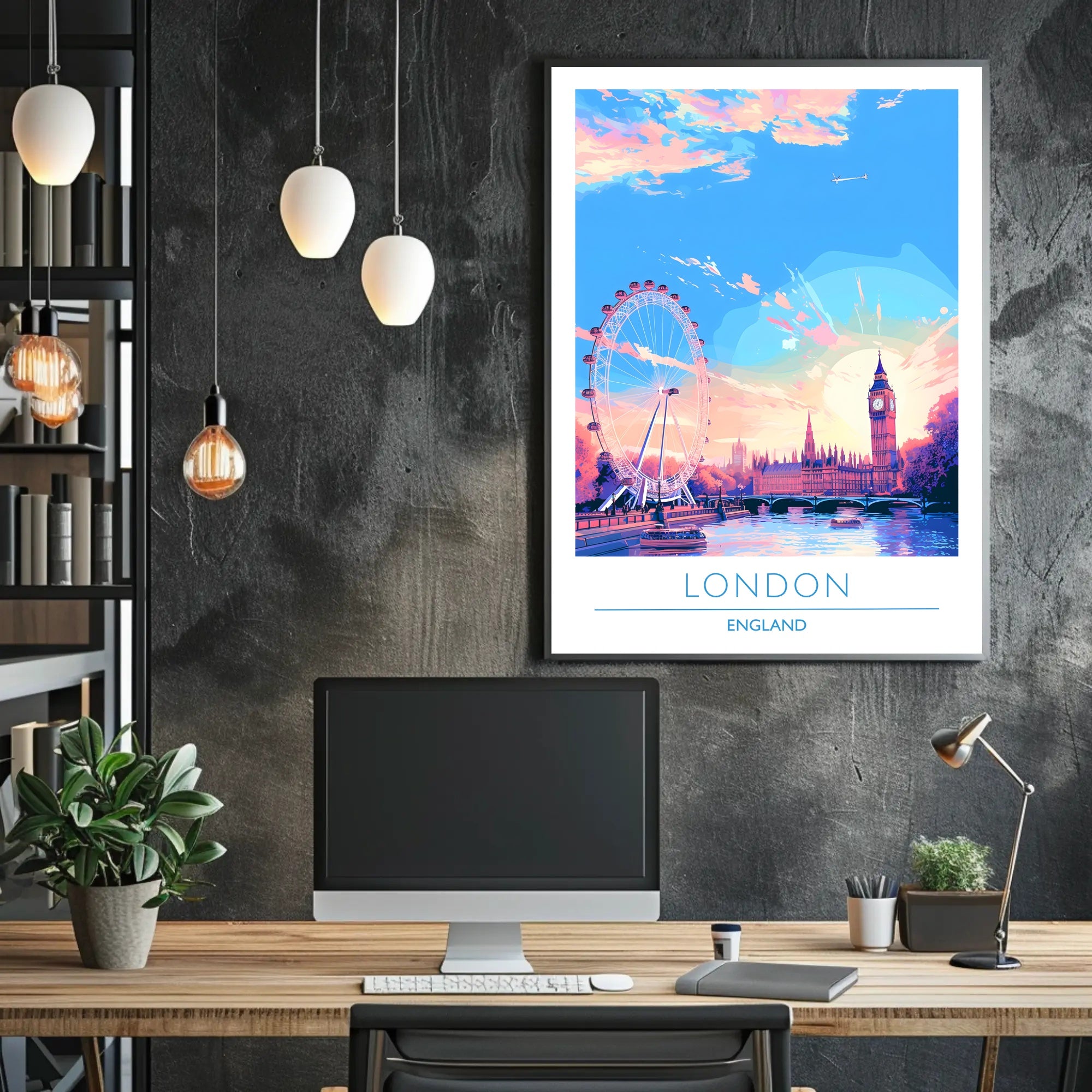 London Skyline at Sunset Poster