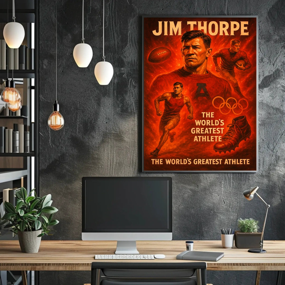 Jim Thorpe Legendary Athlete Poster