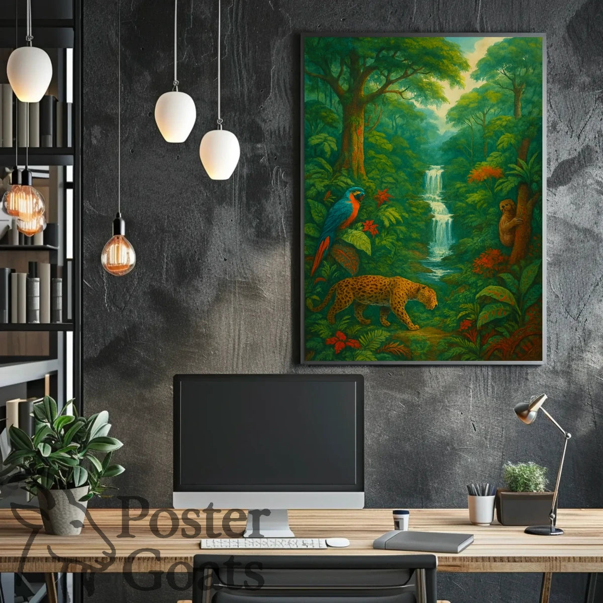 Tropical Rainforest Animal Harmony Art Print in Animal Poster