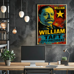 William Howard Taft 27th President of the United States Graffiti Pop Art Poster