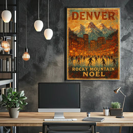 Denver Rocky Mountain Noël Poster