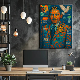 Rock and Roll King: Abstract and Pop Culture Poster