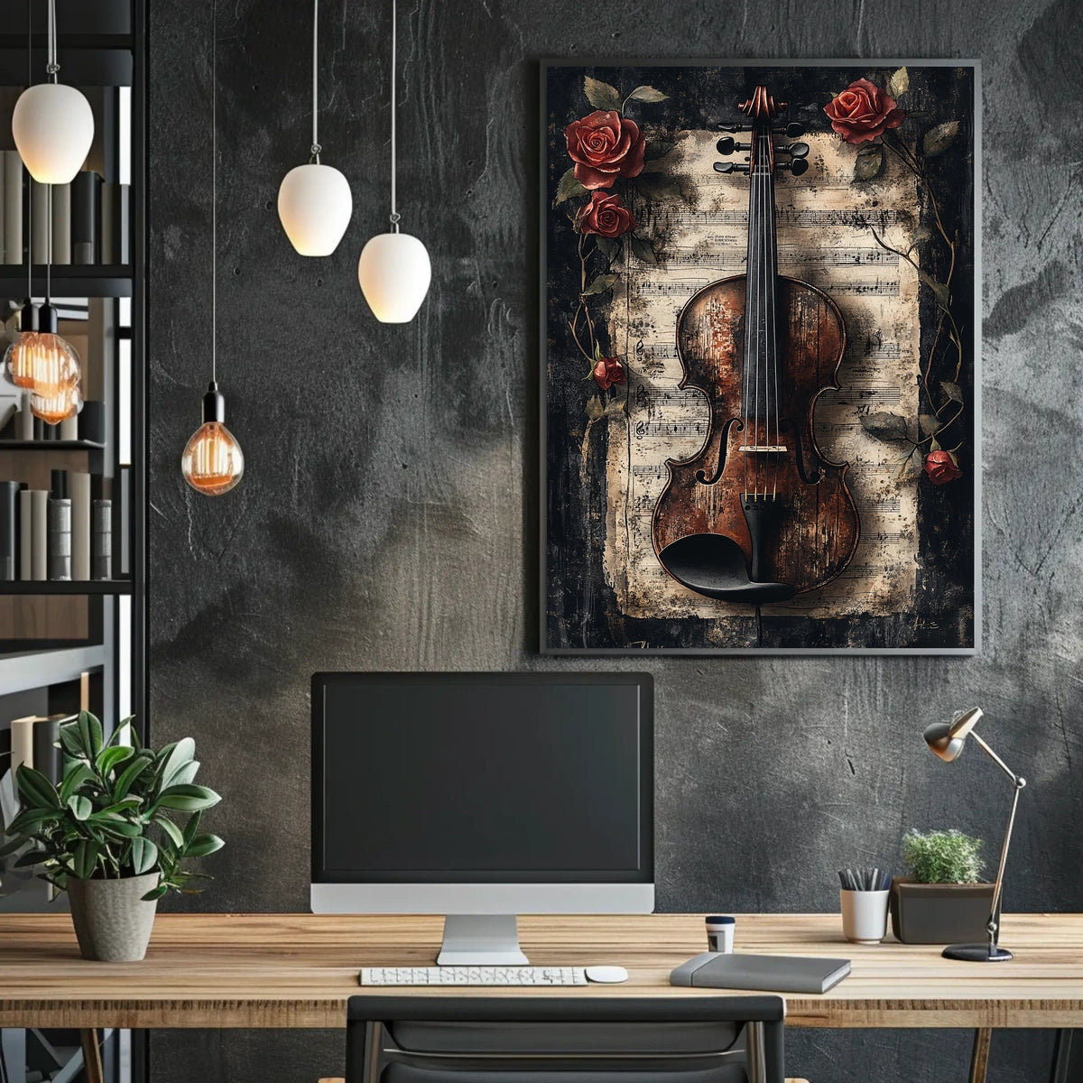 Vintage Violin Symphony Art Poster - Cultural or Heritage Poster