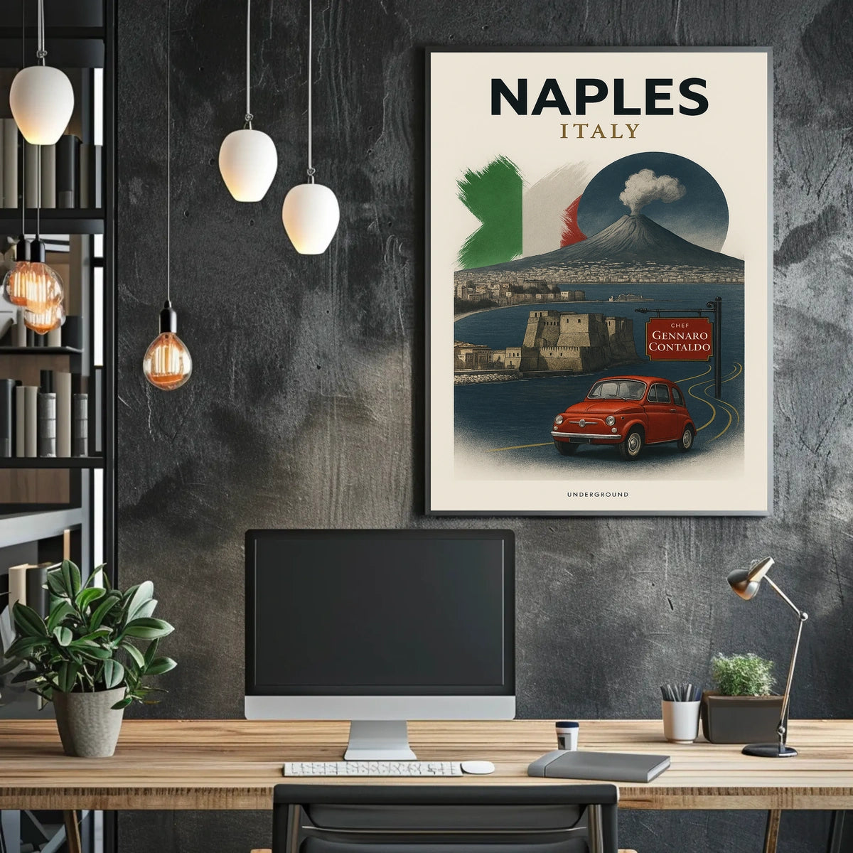 Naples, Italy A Culinary Journey Poster