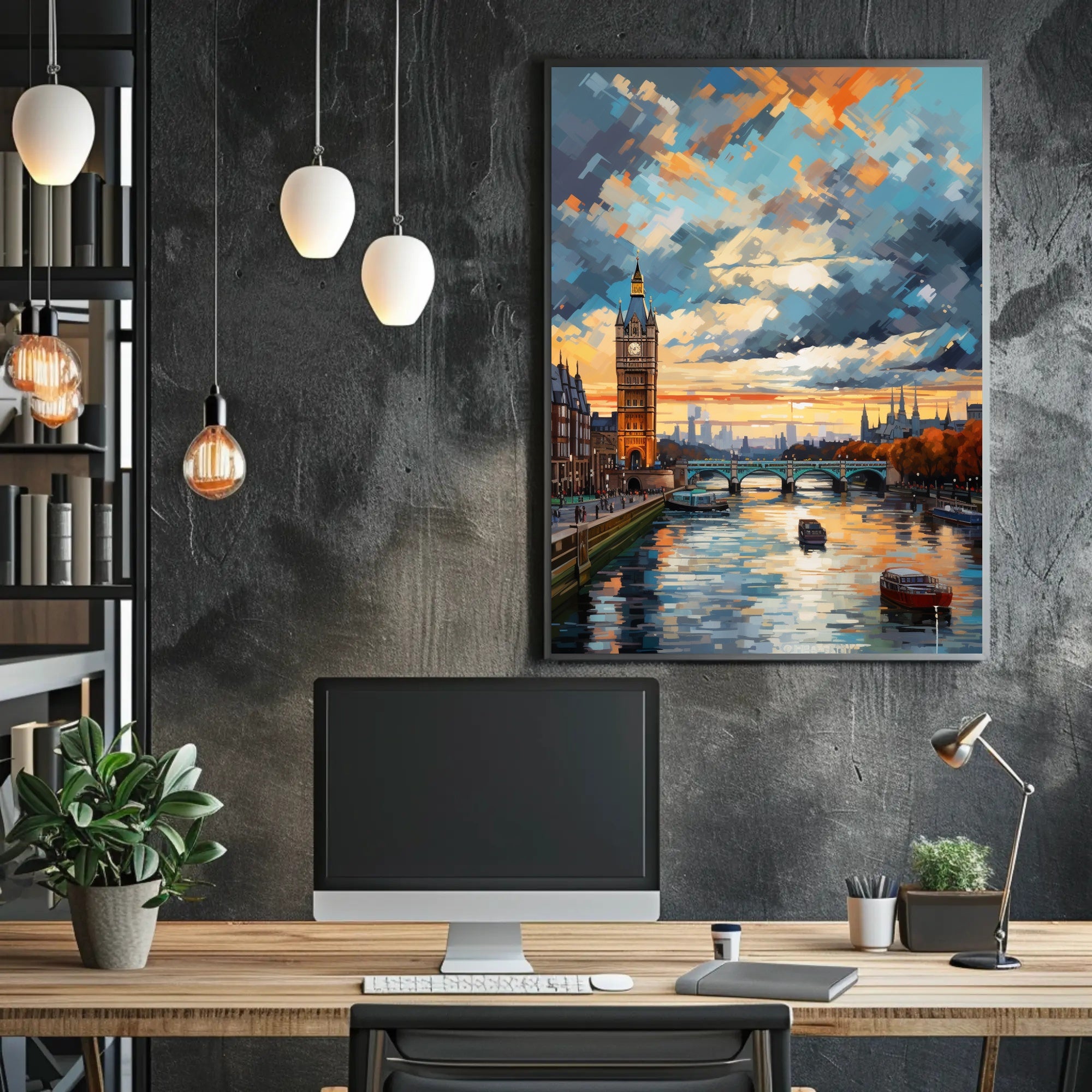 London At Sunset Poster PosterGoat