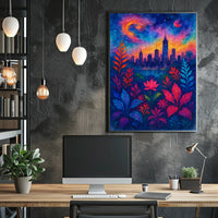 Cosmic Cityscape Poster
