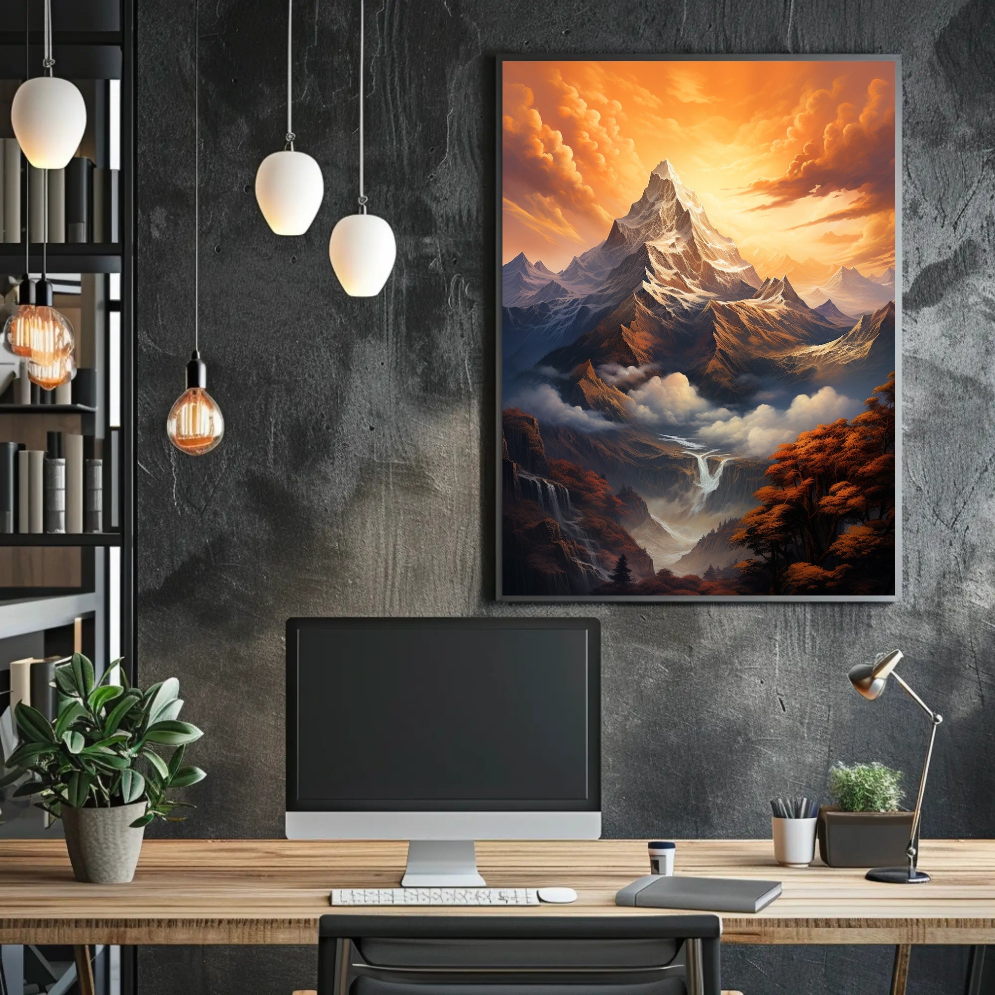 Majestic Mountain Sunrise Poster