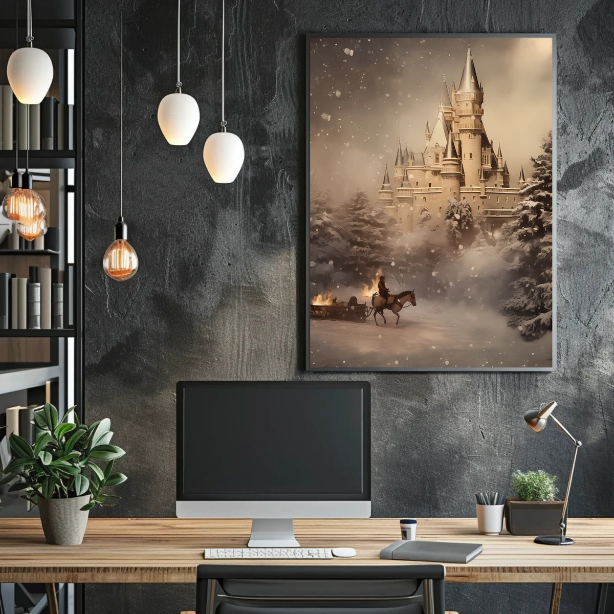 Enchanted Winter Castle Poster