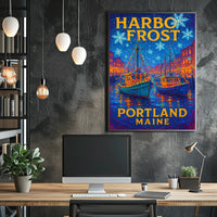 Harbor Frost In Portland, Maine Poster
