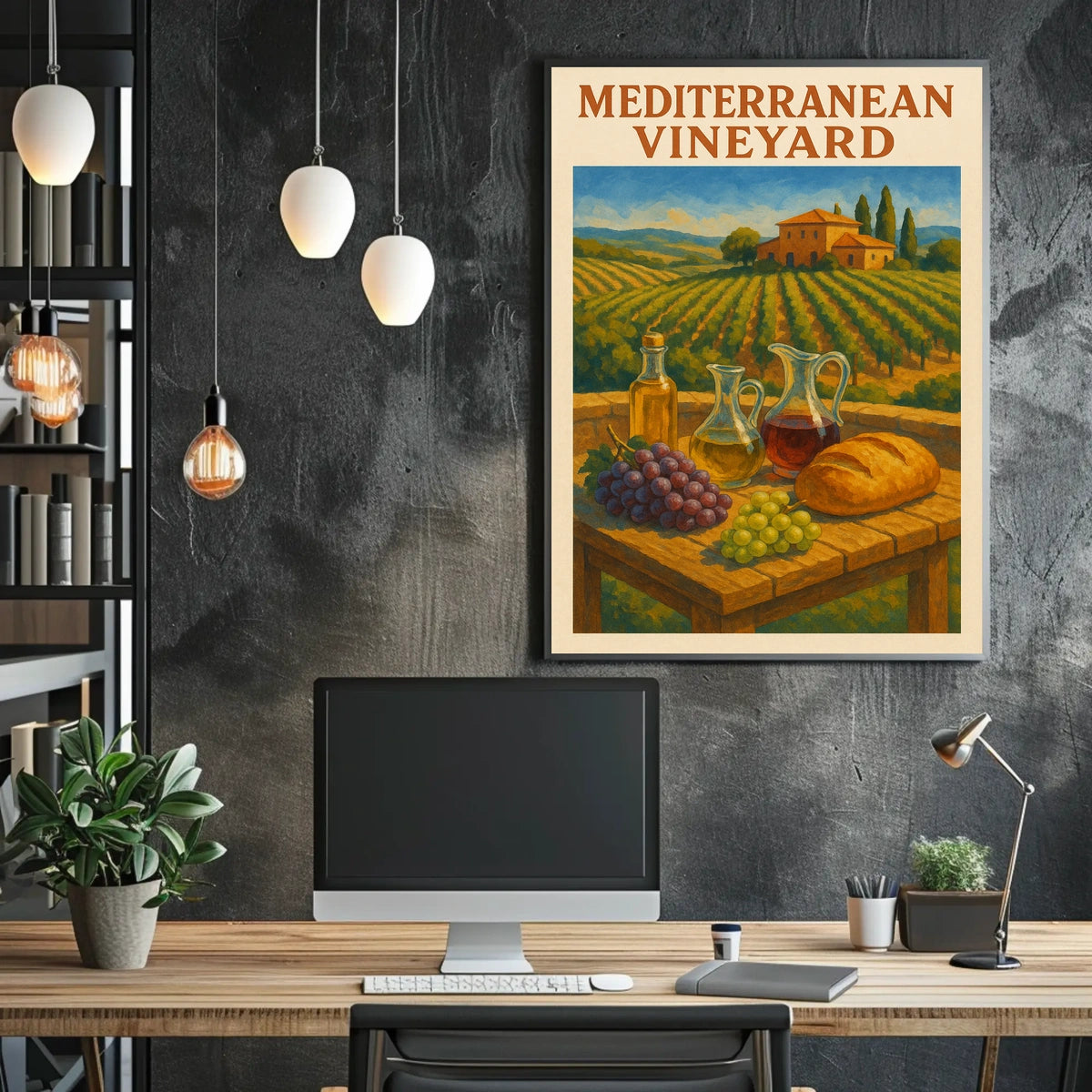 Mediterranean Vineyard Poster