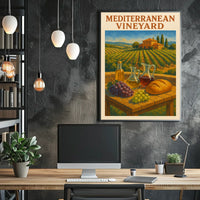 Mediterranean Vineyard Poster