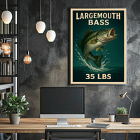 Largemouth Bass  35 LBS Poster PosterGoat