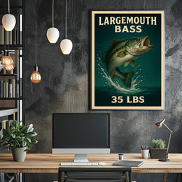 Largemouth Bass  35 LBS Poster PosterGoat