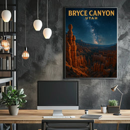 Bryce Canyon Wanderlust Scenic Rustic Poster