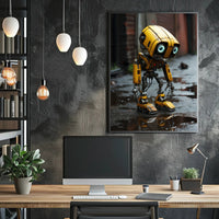 The Curious Yellow Robot Poster PosterGoat