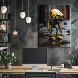 The Curious Yellow Robot Poster PosterGoat