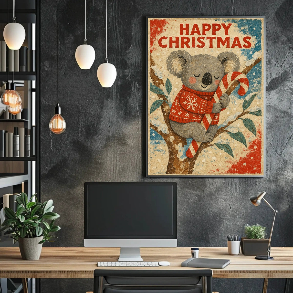 Happy Christmas Koala Poster