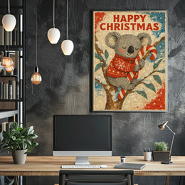 Happy Christmas Koala Poster
