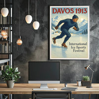 Davos 1913 International Ice Sports Festival Poster PosterGoat